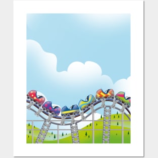 Rollercoaster ride. Posters and Art